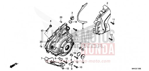 COUVERCLE DE GENERATRICE CRF1000DJ de 2018